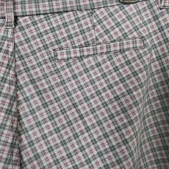 KUT from the Kloth Women’s Plaid Skinny Dress Pants Size 12 Purple Gray Stretch - Picture 7 of 7